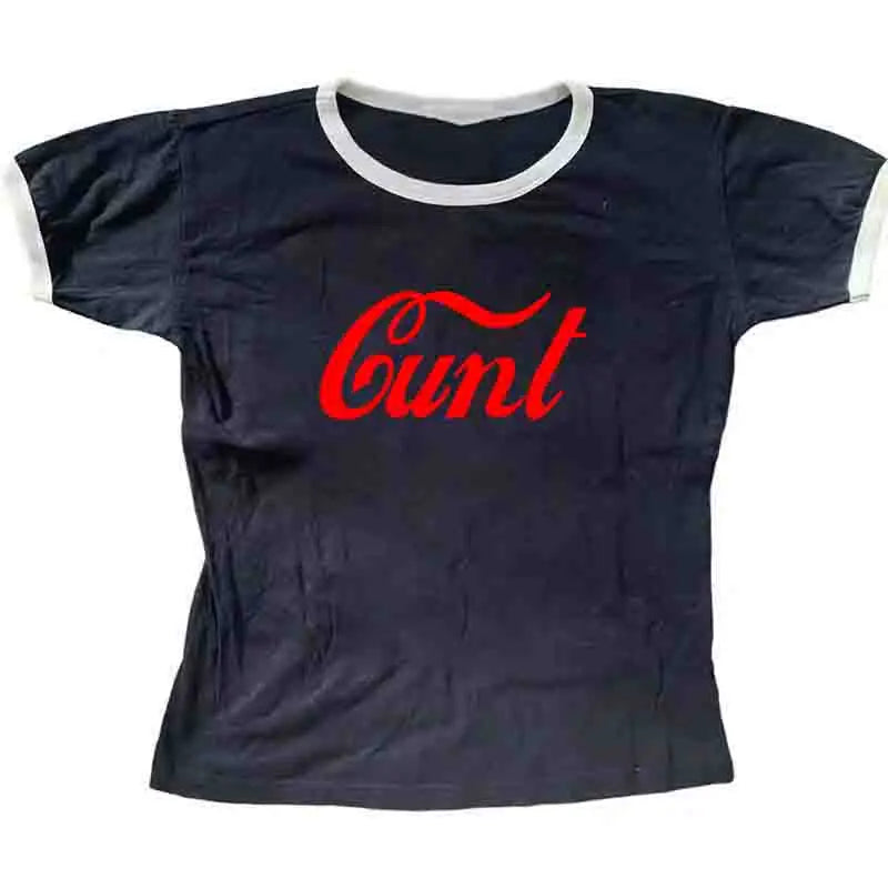 Y2k Crop Top Street Beauty Fashion Splice Design Letters Tight Baby Wear Spicy Girl Short Sleeves Women's Clothing T-shirts Punk