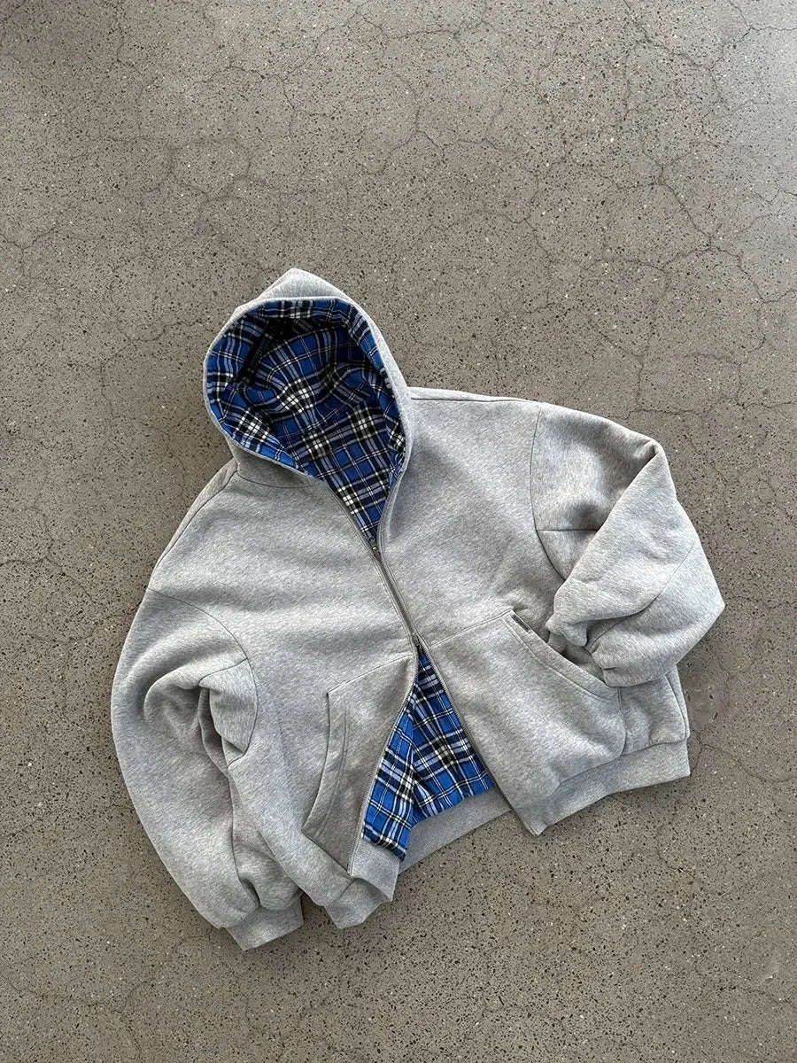 Oversized Y2K Zipper Hoodie for Women | Harajuku Streetwear
