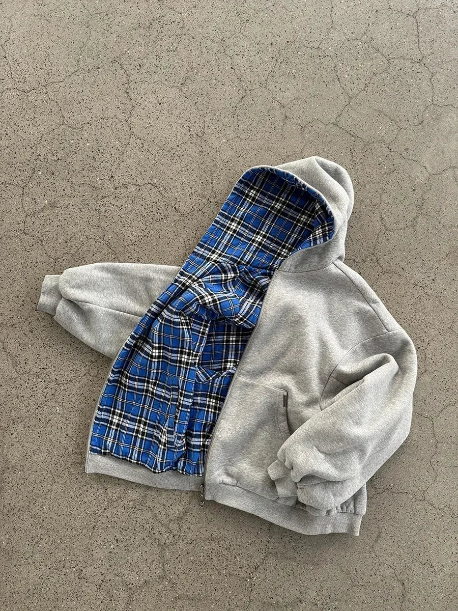 Oversized Y2K Zipper Hoodie for Women | Harajuku Streetwear