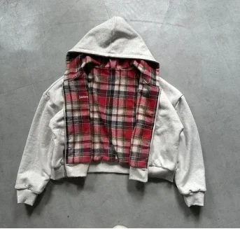Oversized Y2K Zipper Hoodie for Women | Harajuku Streetwear