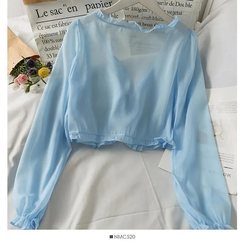 Lace Bow Cardigan Blouse | Sun Protection Cover-Up