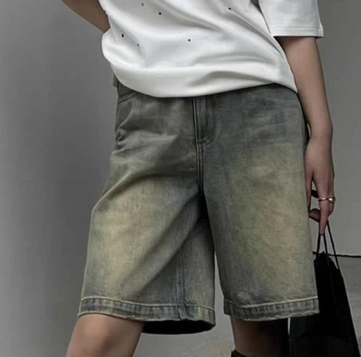 High Waist Denim Shorts for Women | Korean Streetwear Style